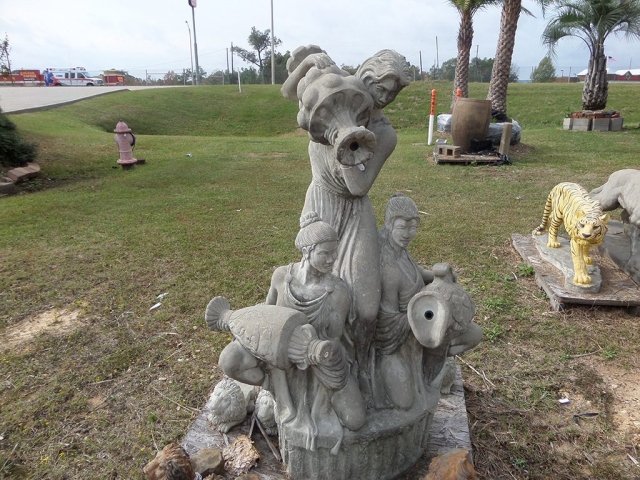 Three Asian Women w/Vases